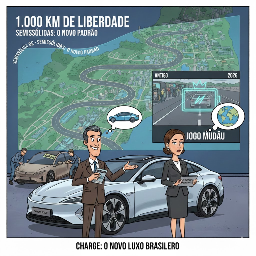 A Era dos 1.000 km: Baterias semissólidas e o fim da "ansiedade de carga" no luxo brasileiro