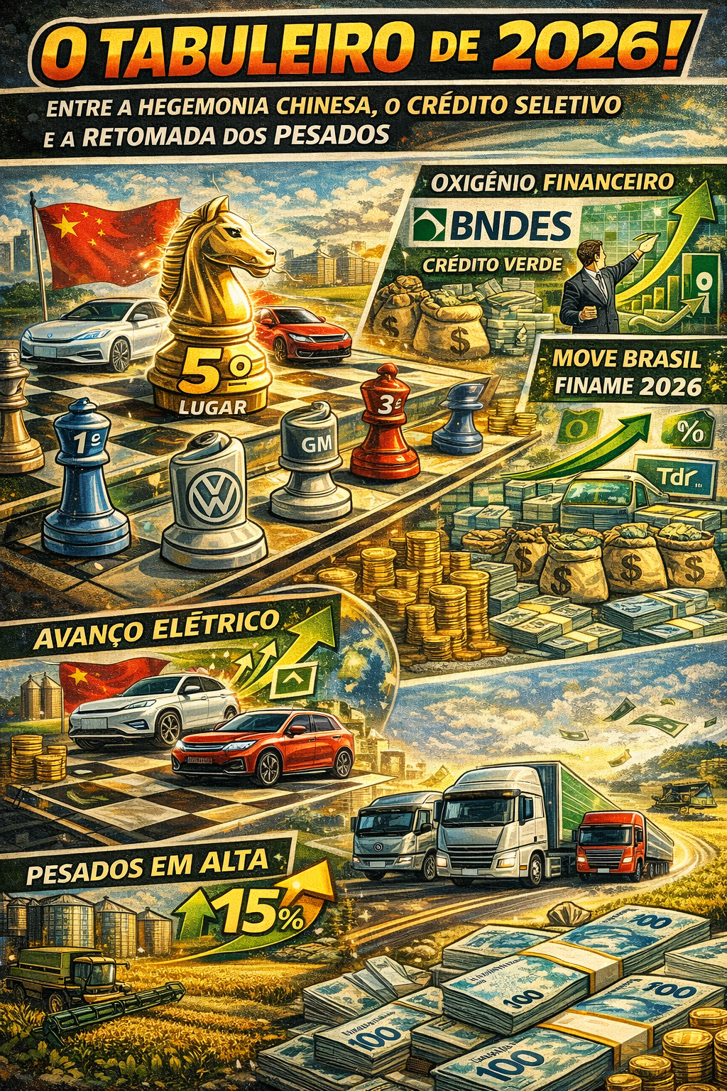 O Tabuleiro de 2026: Entre a Hegemonia Chinesa, o Crédito Seletivo e a Retomada dos Pesados