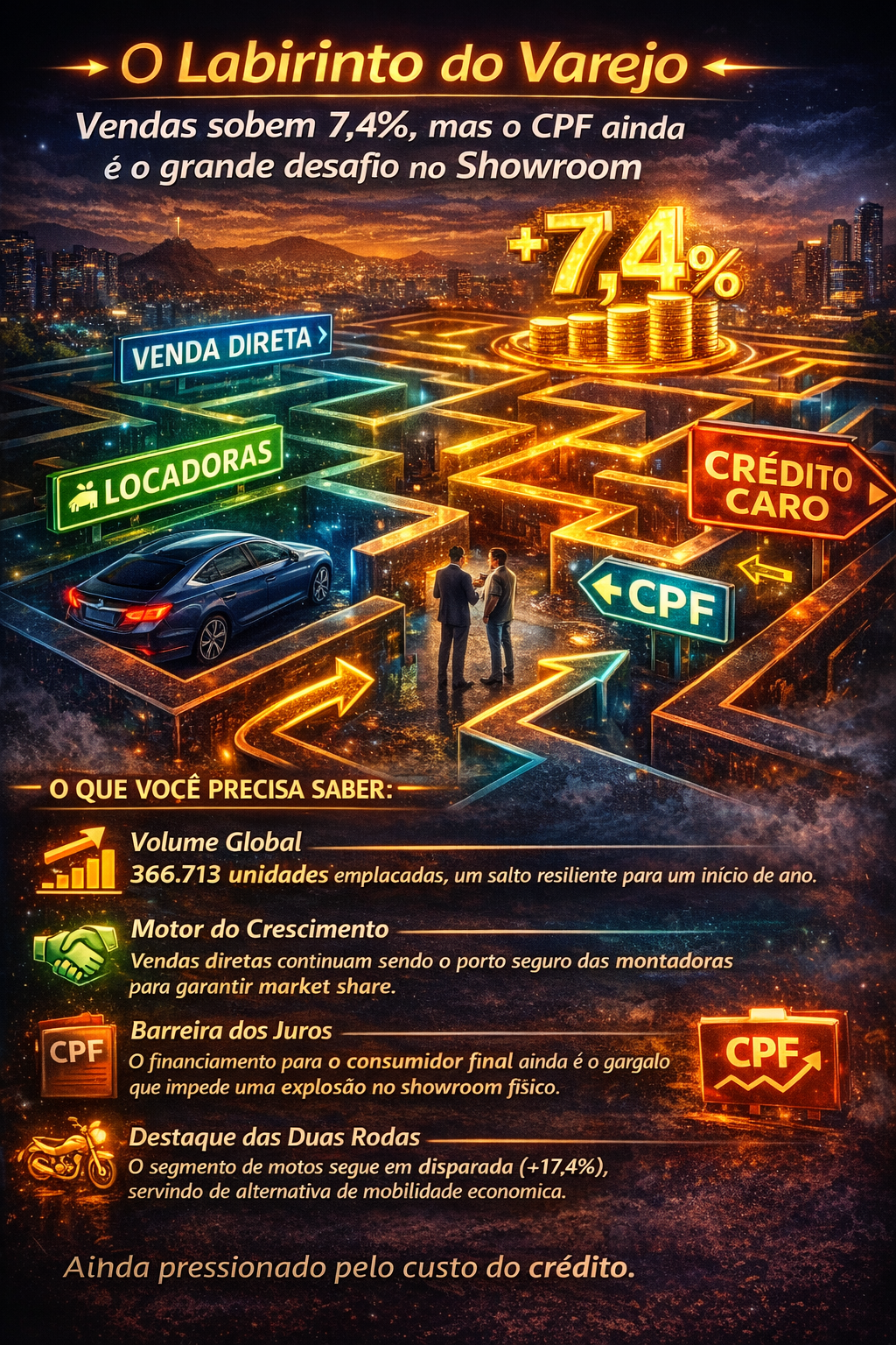 O Labirinto do Varejo: Vendas sobem 7,4%, mas o CPF ainda é o grande desafio no Showroom