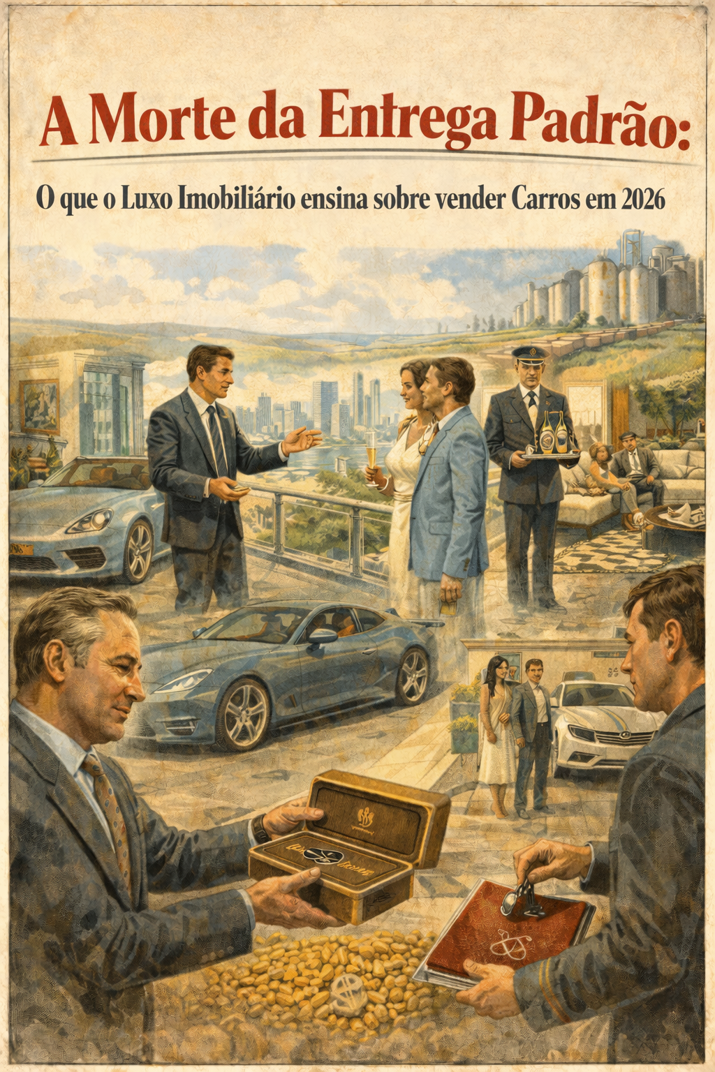 A Morte da Entrega Padrão: O que o Luxo Imobiliário ensina sobre vender Carros em 2026.