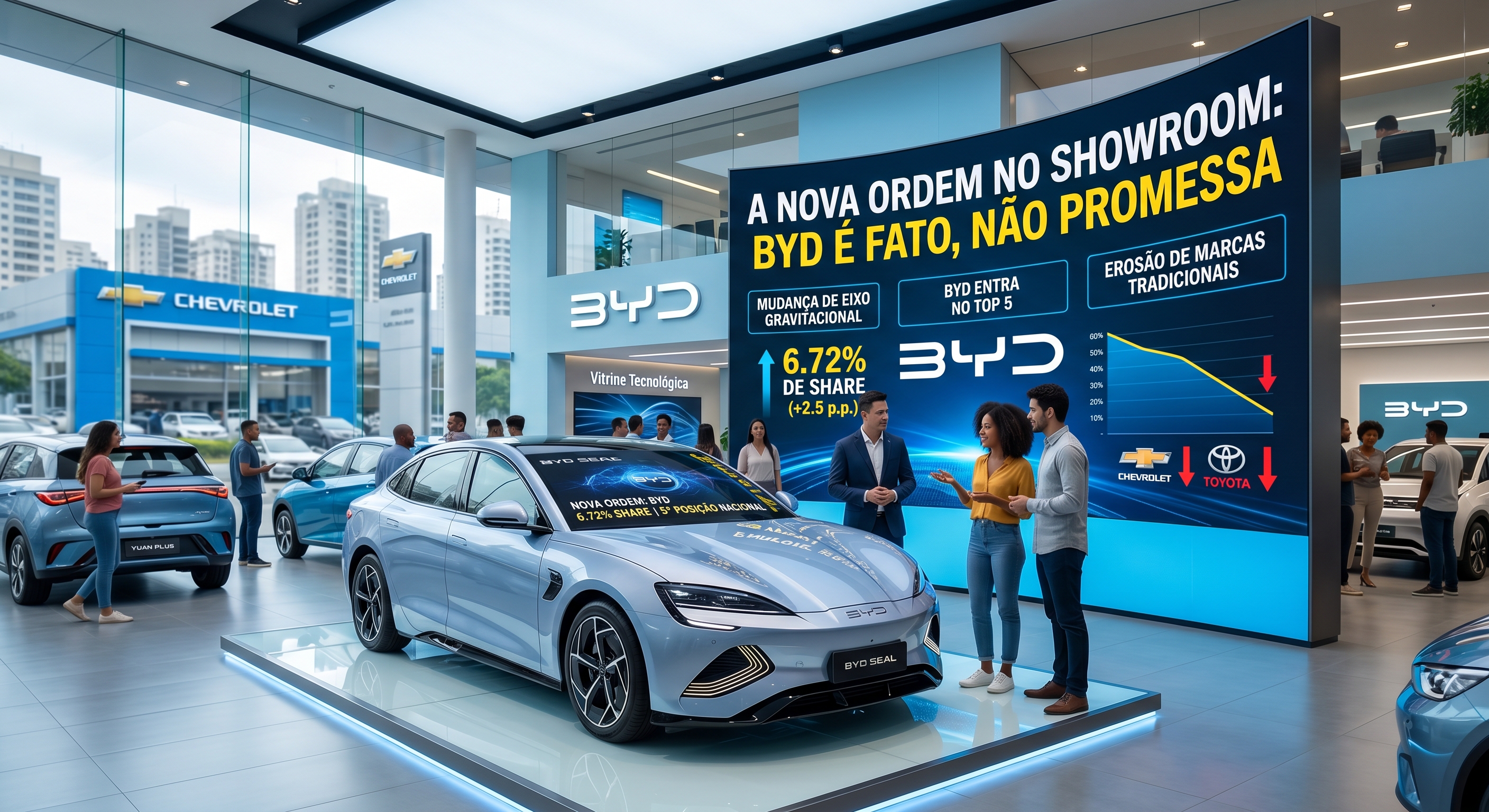 A Nova Ordem no Showroom: Como a BYD Quebrou a Hegemonia do Legado
