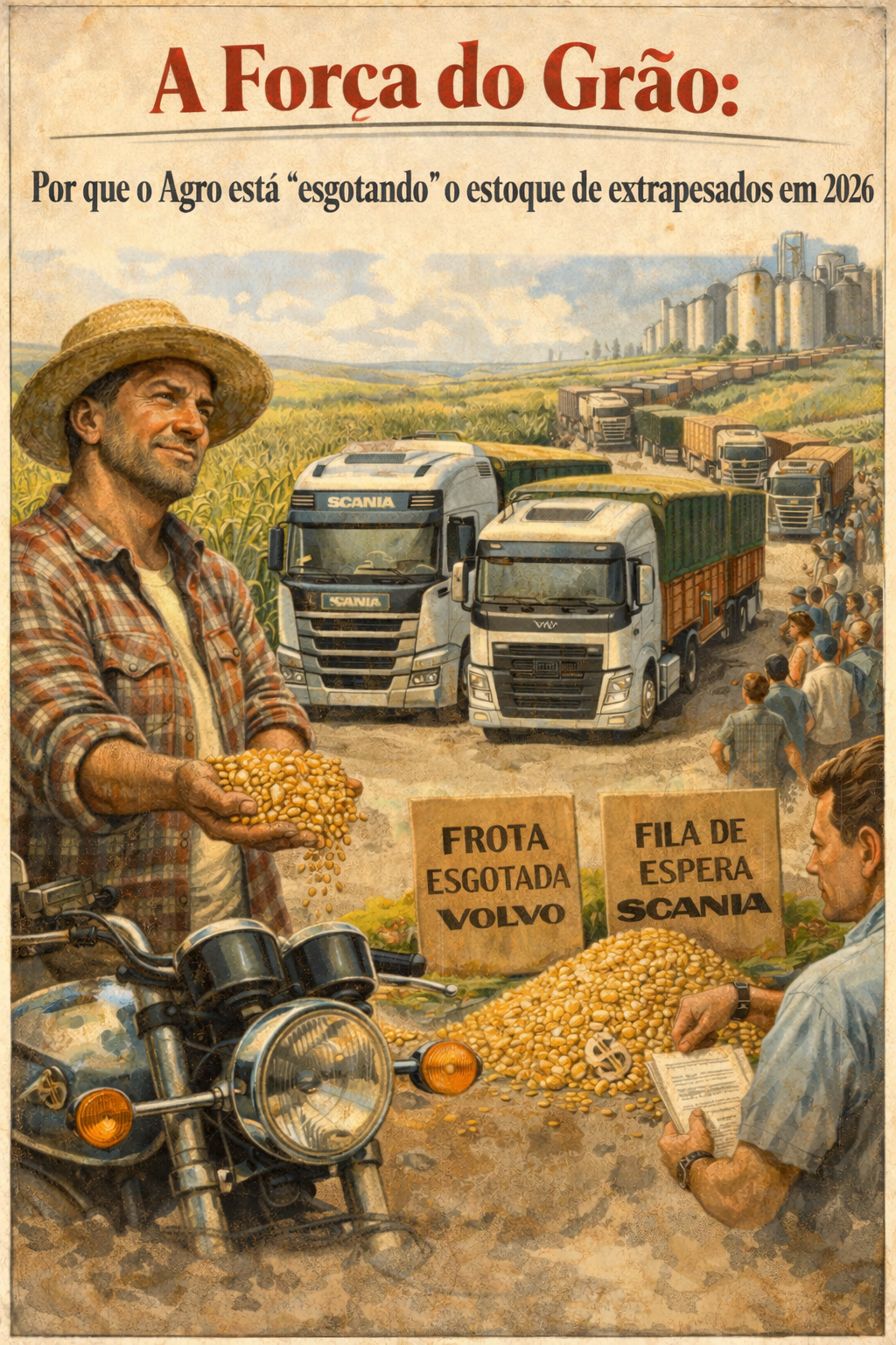 A Força do Grão: Por que o Agro está "esgotando" o estoque de extrapesados em 2026