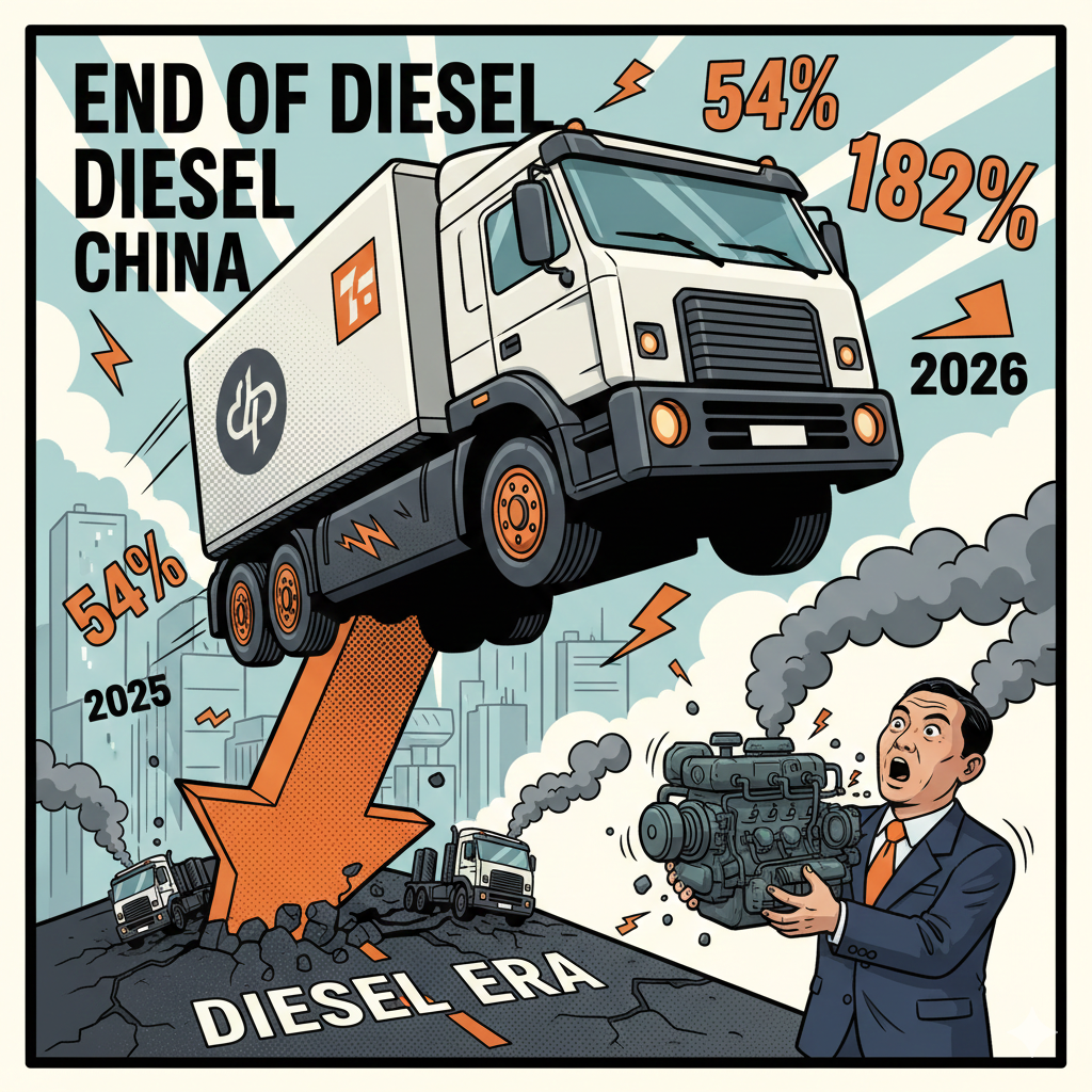 O Fim da Era Diesel: Na China, caminhões elétricos já vendem mais que modelos tradicionais.