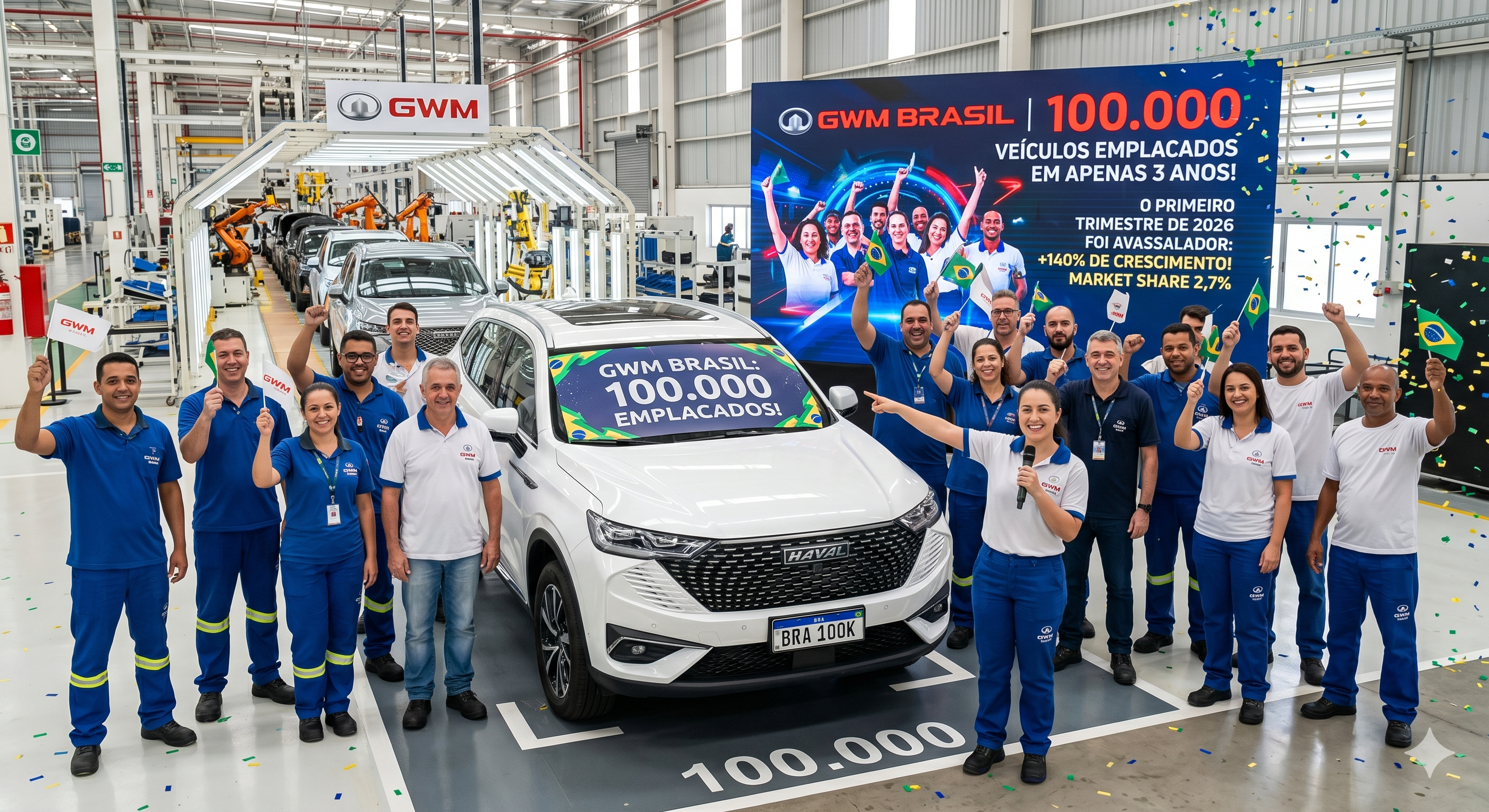 GWM rompe a barreira dos 100 mil: O fenômeno chinês que deixou de ser "novidade" para ditar o ritmo do mercado.
