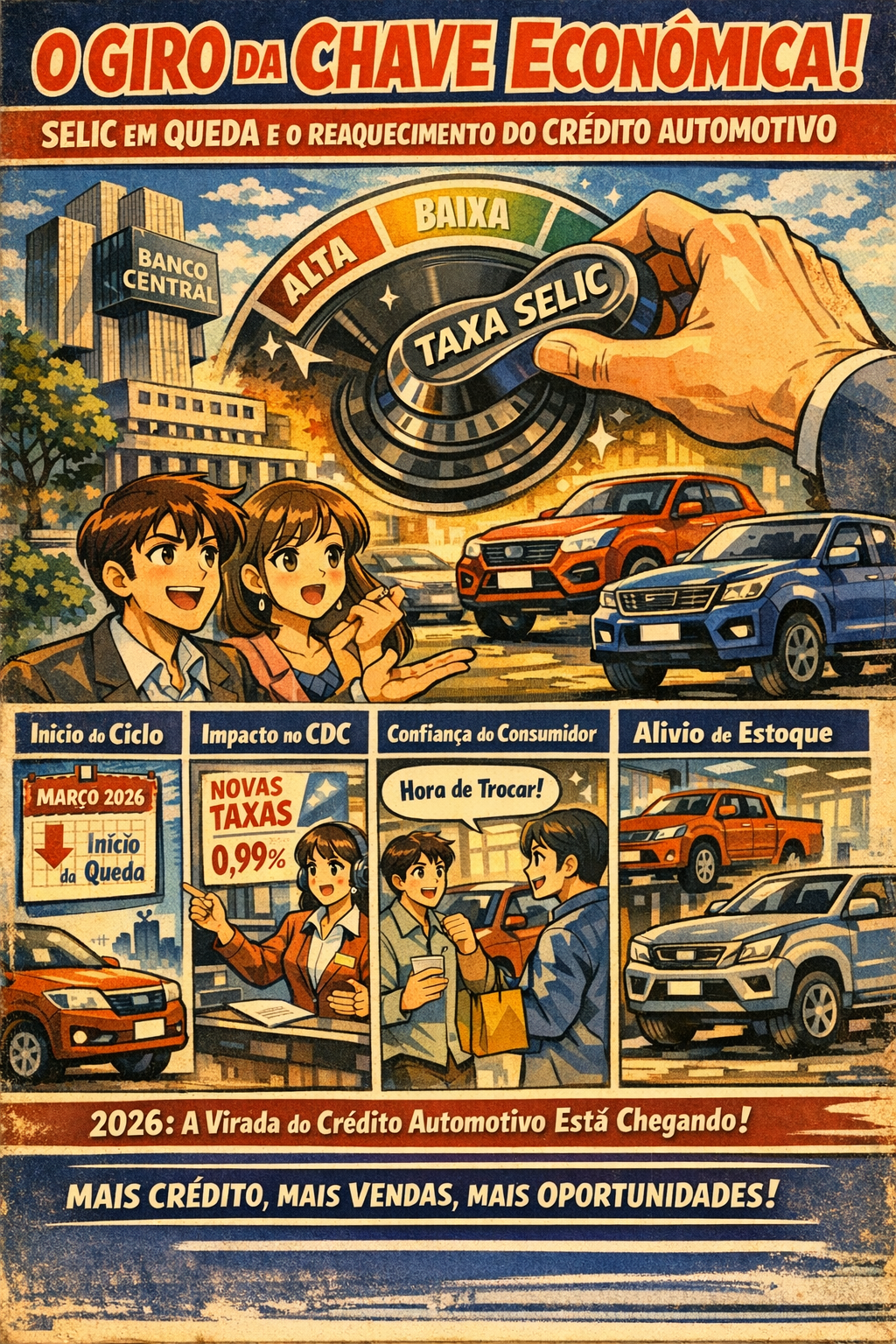 O Giro da Chave Econômica: Selic em Queda e o Reaquecimento do Crédito Automotivo